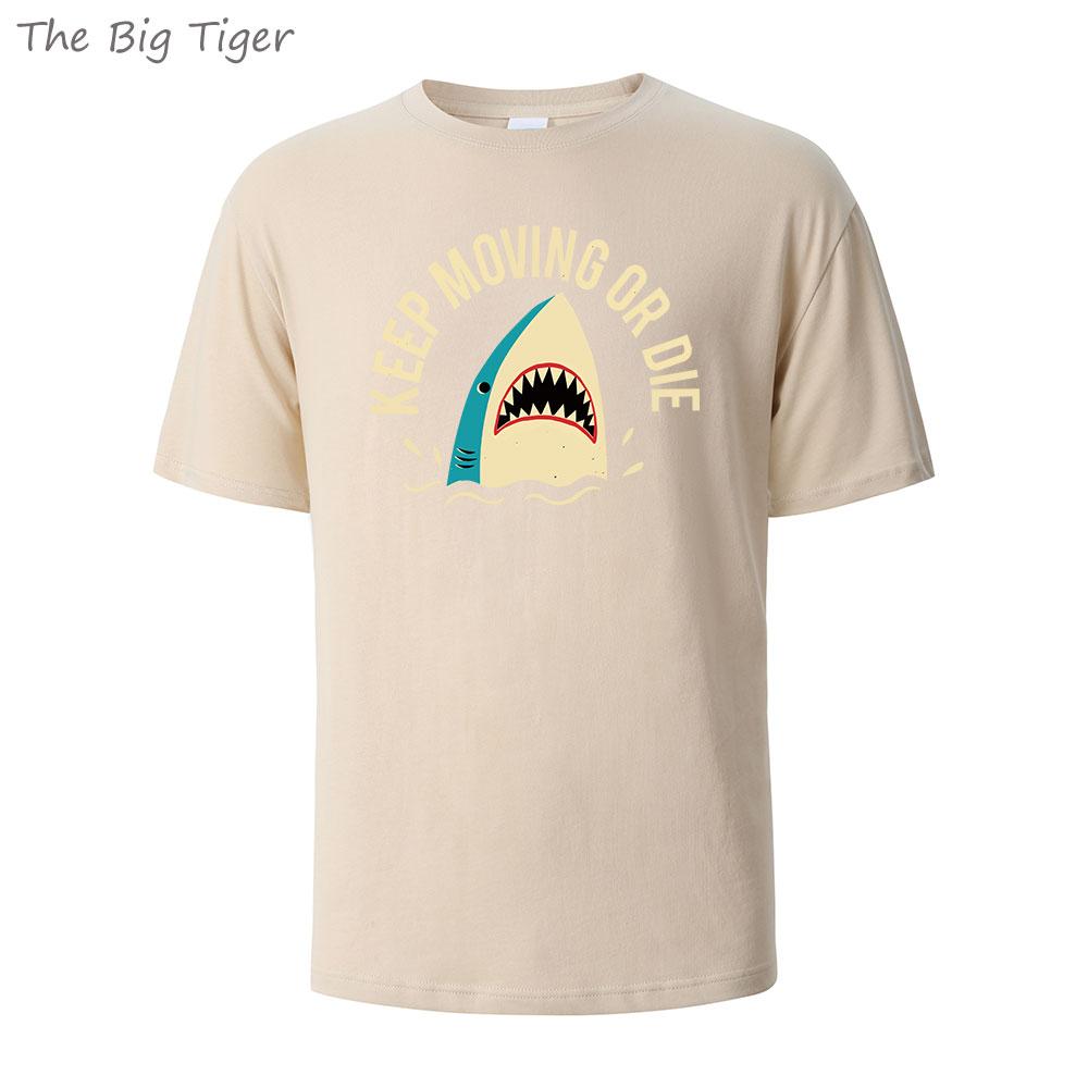 Keep Moving Or Die Printed Unisex Basic Cotton Tee Relaxed Fit Crew Neck Soft Breathable Casual Everyday Shirt Mens Tshirt