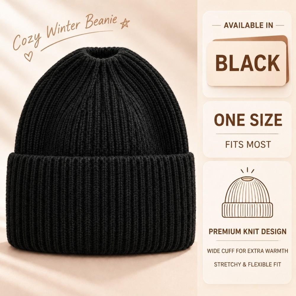 Ear Protection Knitted Hat Windproof Skull Cap Fashion Winter Hat Women And Girls