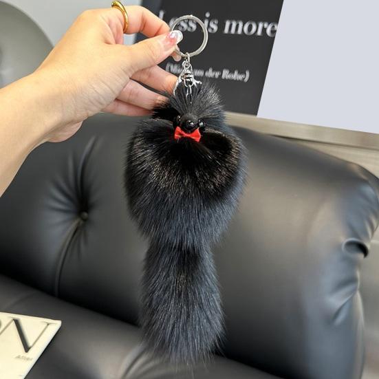 Keychain Pendant Fox Plush Doll Charm Soft Stuffed Key Holder Portable Key Organizer Backpack Bag Accessory
