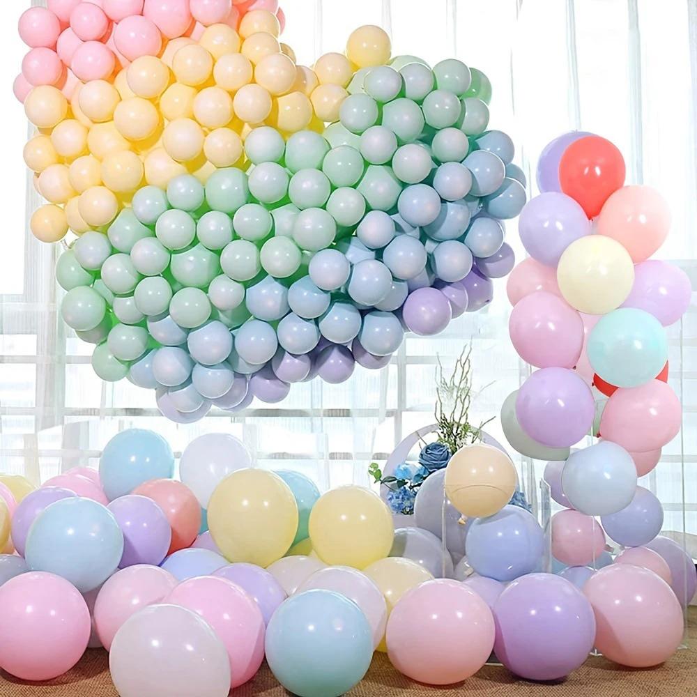 

100PCS Macaron Multi-Color Rainbow Balloon Candy Wedding Party Birthday Decoration Balloons Kids Gift Baby Shower Decor 10inch