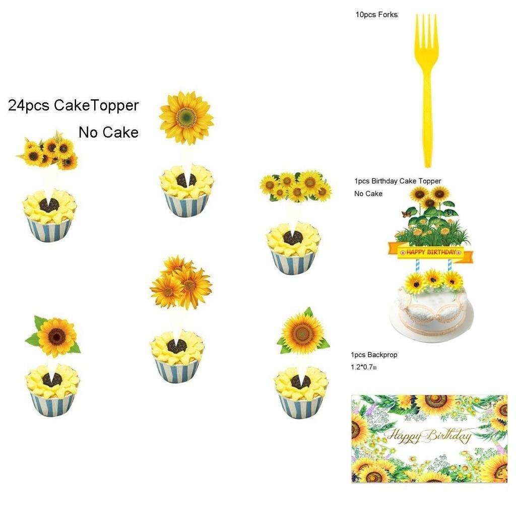 Cheerful Sunflowers Theme Party Decoration Set For Memorable Baby Showers And Kids Birthdays