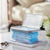 Large Capacity Wet Wipes Box with Spring Plate Plastic Mask Storage Box Tissue Box  Desktop