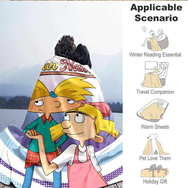 1PC Custom Name Blanket Arnold Adventure Awaits Flannel Blankets Patterns Throw Blanket All-Season Soft Gift for Couch, Bed, Camping, Birthday Gifts