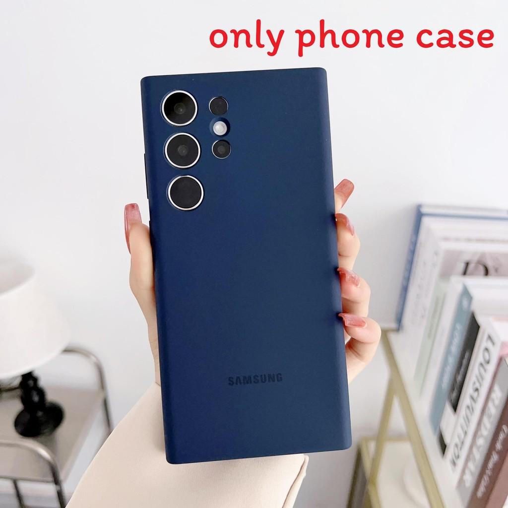 Galaxy S24 For Ultra Silicone Case Dark Violet Solid Color Models Design