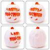 Halloween Pumpkin Lantern Spooky LED Light-up Curved Pumpkin Lamp with Sound for Trick or Treat Parties Indoor Outdoor Desktop Decor