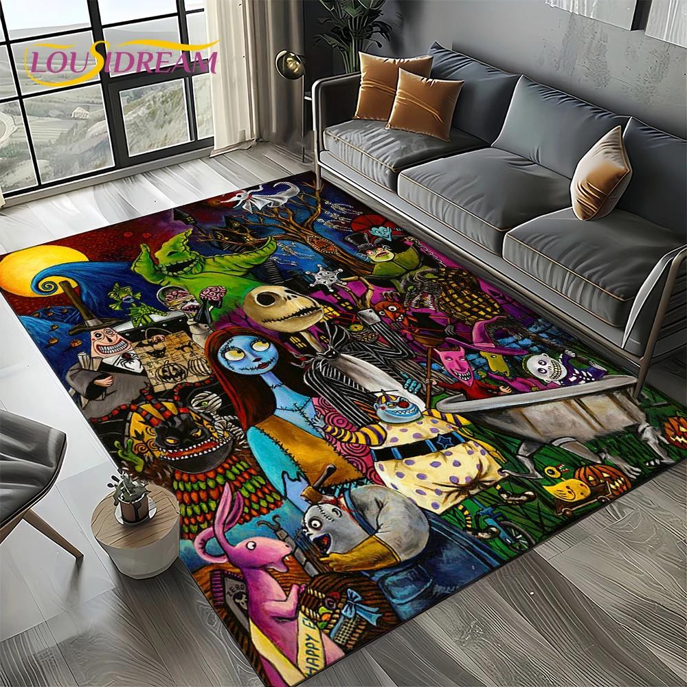 The Nightmare Before Christmas Cartoon Carpet Rug for Bedroom Living Room Home Sofa Decoration,kids Large Decor Floor Mat Gift