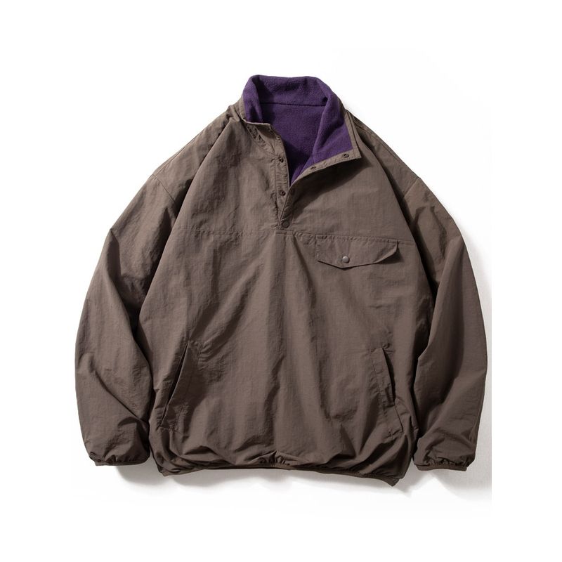 Double-Sided Wear Fall and Winter Fleece-lined Half Loose Zip Outwear