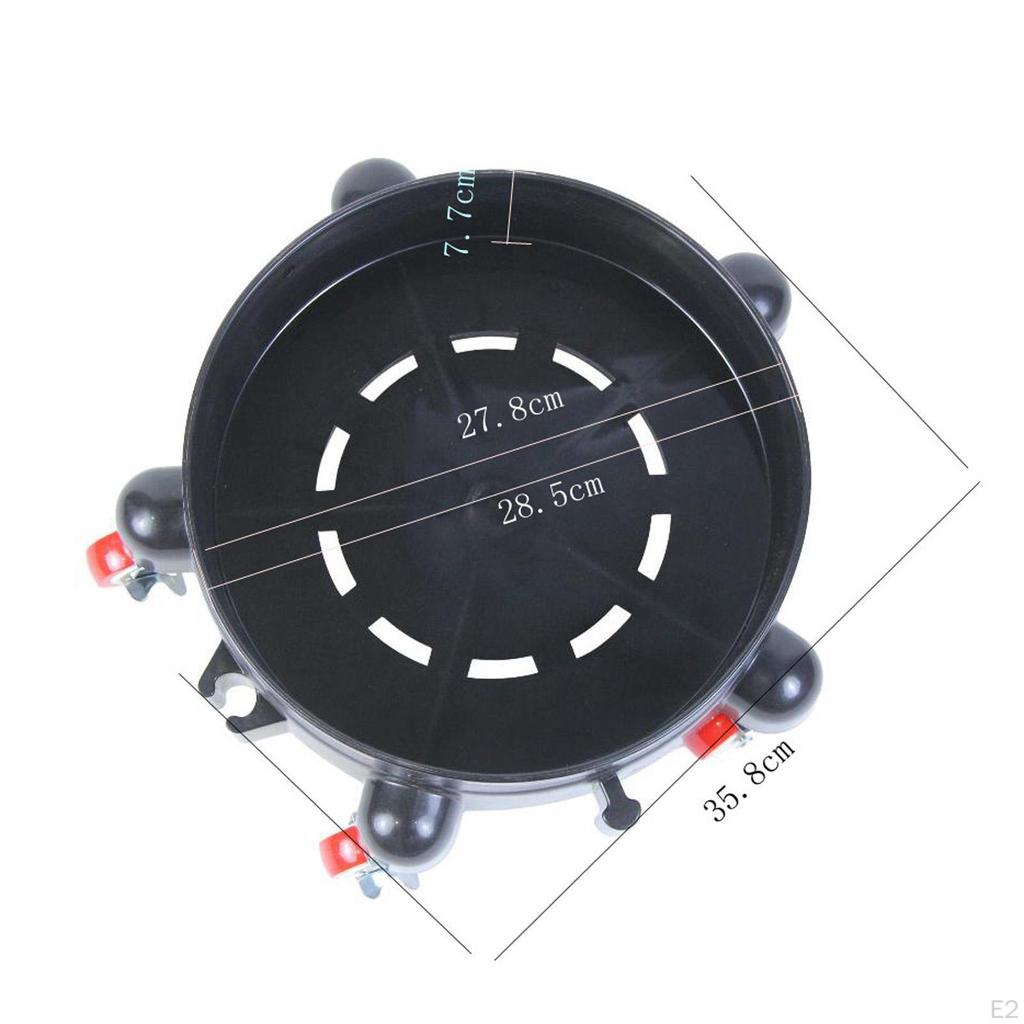 Rolling Bucket Trolly Accessory Sturdy Easy to Use Car Wash Buckets Base Pulley for Building Workers