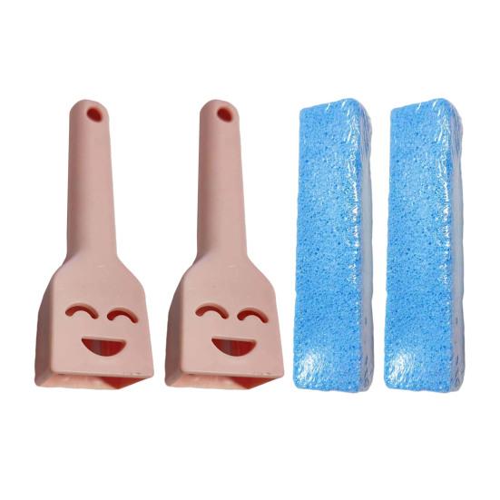 Pumice Stone Toilet Bowl Cleaner with Handle Efficiently Removes Hard Water Rings Calcium Buildup Pumice Stone Scrubber