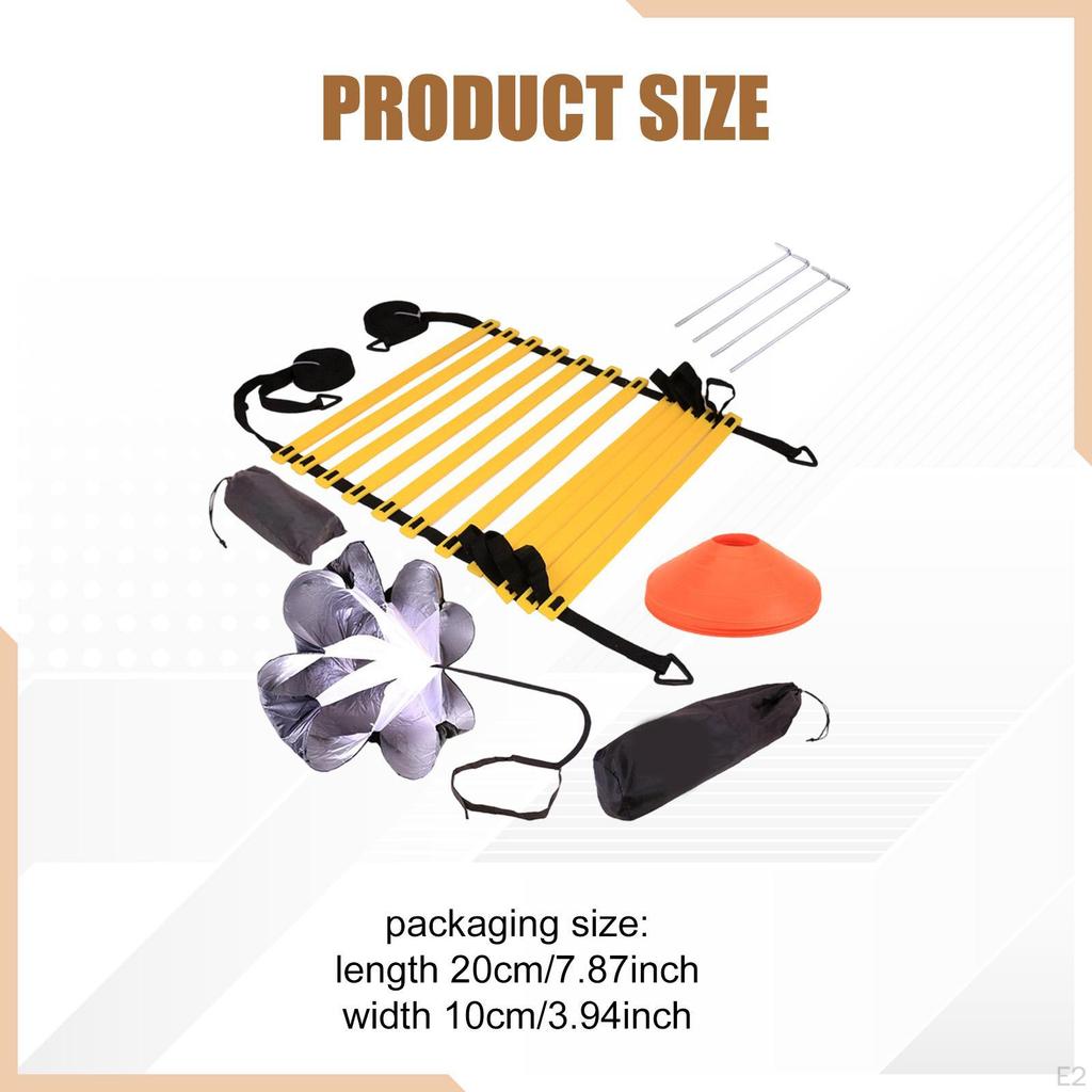 Agility Ladder Set with Running Parachute Speed Training Equipment for Exercise Soccer