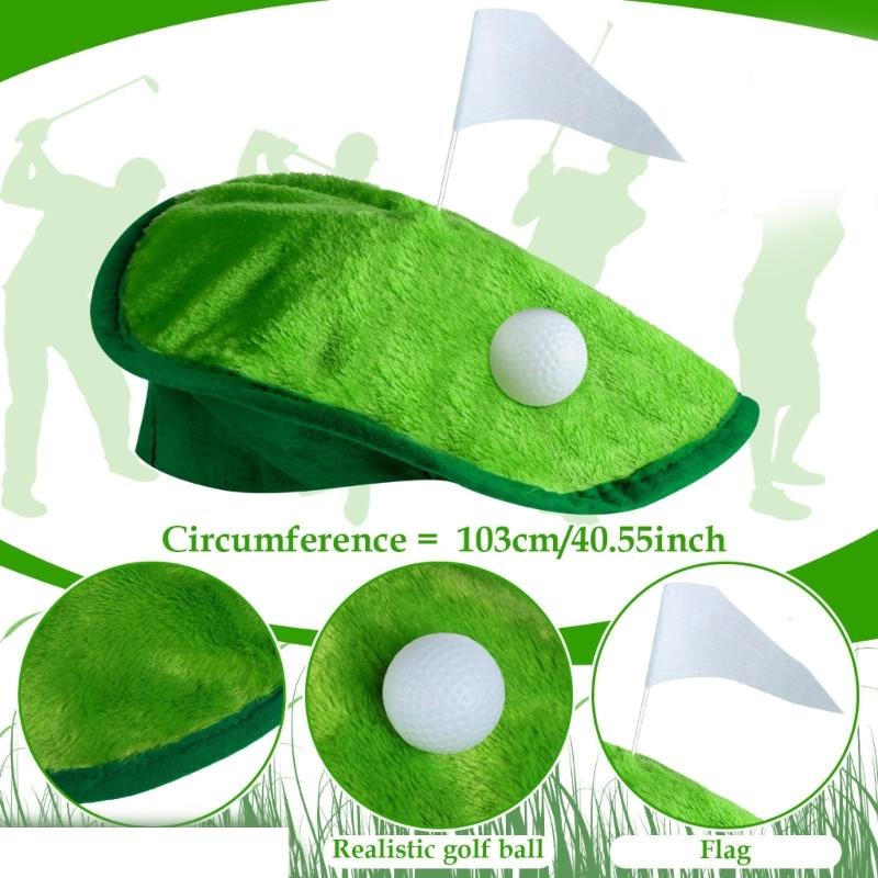 Trendy Painter Hat with Green Turf Fashion Hat Funny Beret for Sports Photography Golfer Headwear Painter Hat