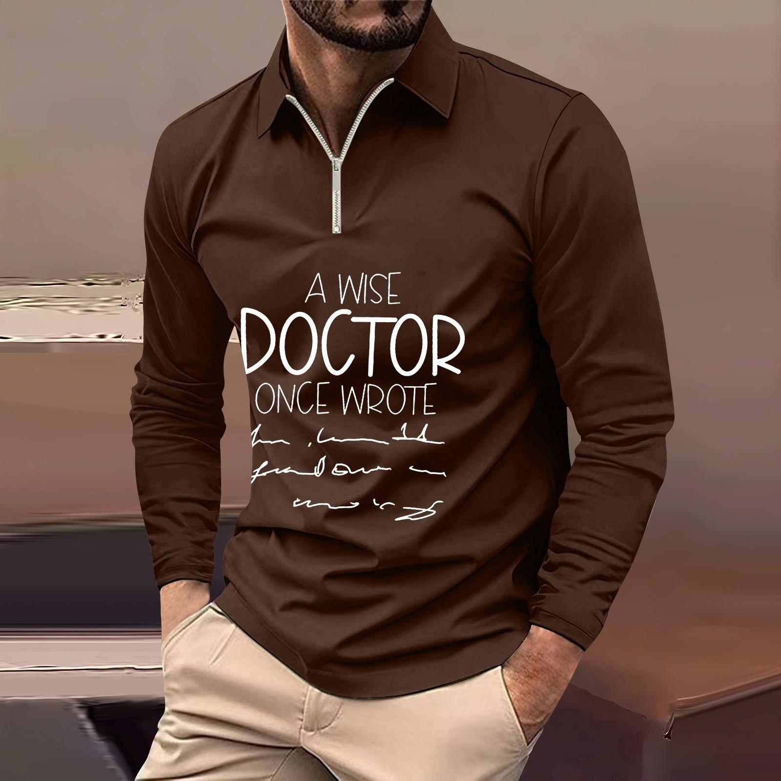 

Мужская футболка с длинными рукавами, модная повседневная футболка соответствующего цвета XXL коричневый