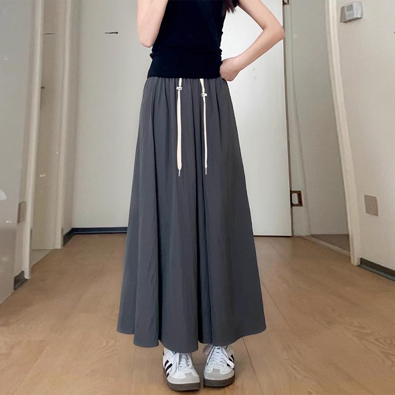 2026 Summer High-Waist Maternity Wide-Leg Pants Skirt - Slimming, Casual, Petite, A-line, Loose Fit XL