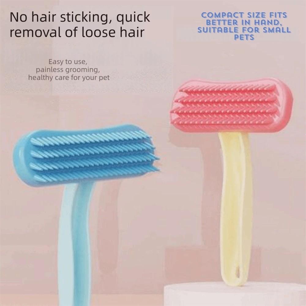 Soft Silicone Bristles Buuny Rabbit Comb Curved Handle Gentle Detangling Brush  Beauty Care