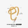 Classic Simple Gold Color Stainless Steel Line Heart Couple Rings for Women Men Exquisite Fashion Adjustable Finger Jewelry Gift