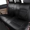 Universal Car Seat Covers PU Leather Rhombus Quilted Stitch Line Auto Seat Cushion Protector