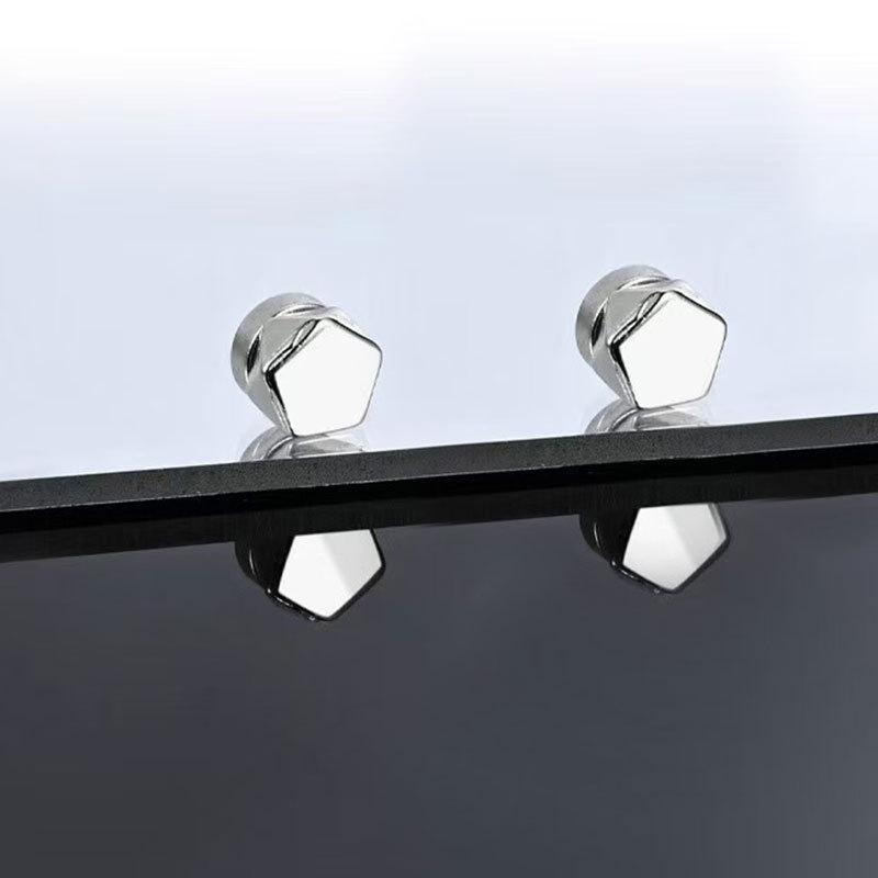 Super Flash Zircon Personalized Mango Magnetic Stud Earrings Unisex No Ear Piercing Fashion Versatile Earrings