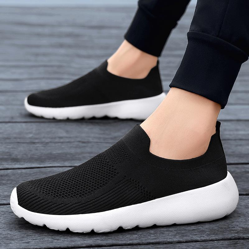 

Lightweight large-size mesh casual shoes, fly-woven sports shoes, soft-soled foreign trade couples, one pedal for men and women 44