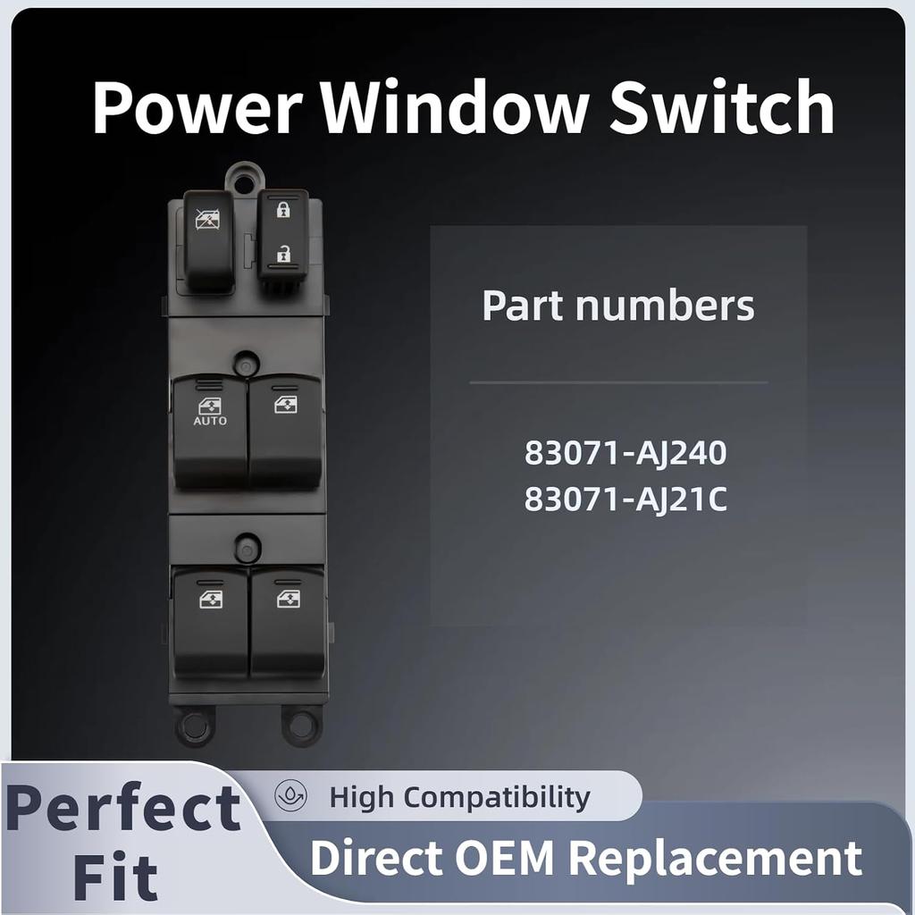 Power Window Switch for Subaru 2013-2015 Outback/Legacy OE 83071-AJ240 | Front Left Driver Side Window Switch Replaces 83071-AJ21C|Orange