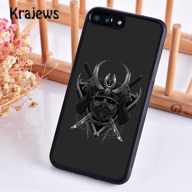 Krajews Japan Samurai Helmet Soft Phone Case Cover For iPhone 17 Air 16 15 14 plus 11 12 13 pro max Plus coque Fundas