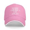 Make America Go Away Maga Sandwich Kappe Herren Damen Eng anliegende Baseballkappe Sarkastischer Spruch US Waschbar Sport All-Season Hut Erwachsener