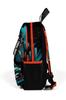 Μίνι Νηπιακό Σακίδιο Πλάτης Μαύρο Πετρόλ με Μοτίβο Αγωνιστικού Αυτοκινήτου Δύο Θηκών 23565
