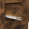 Nightstand Smoked Oak 40 x 30 x 67 cm Wood Based Material