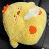 Plush Vehicle Tissue Dispenser Storage Holder Organizer No Tools Installation Multifunctional Auto Interior Decoration