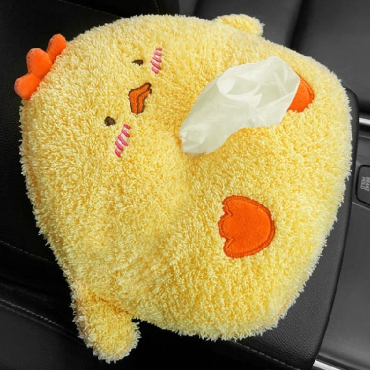 Plush Vehicle Tissue Dispenser Storage Holder Organizer No Tools Installation Multifunctional Auto Interior Decoration