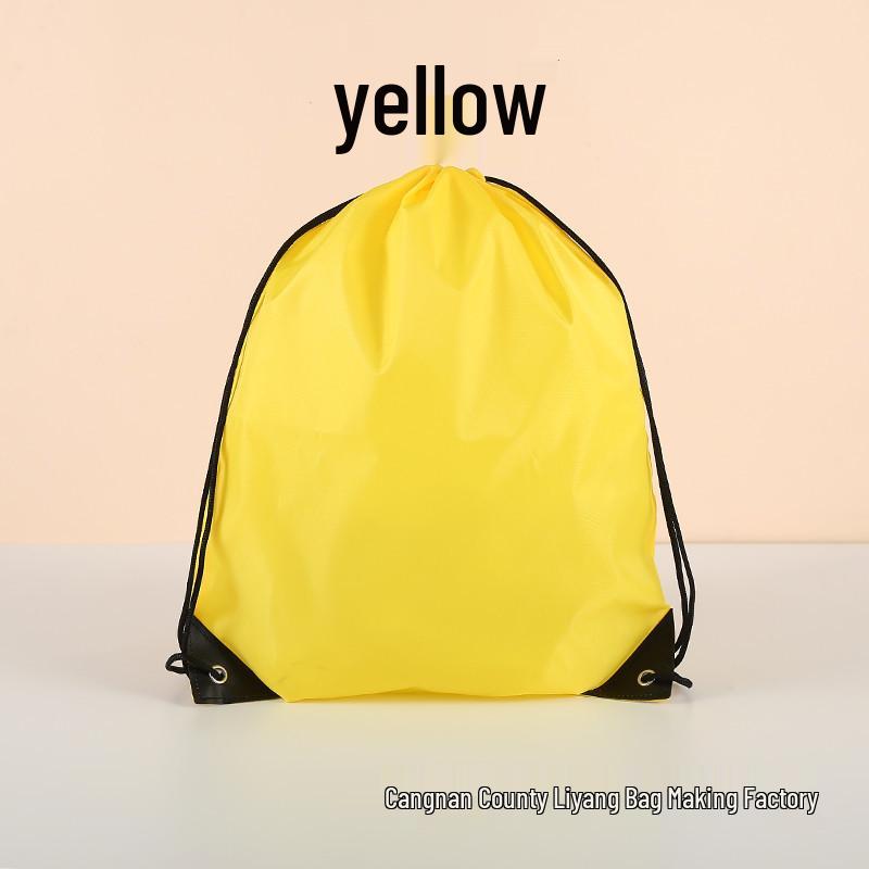 Colorful Polyester Handheld and Shoulder Strap Drawstring Bag for Storage and Sports