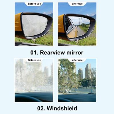 Hydrophobic Windshield Coating 100ml Sponge Brush Head Cleaner Wax Anti Fog Spray For Car Windshield For Clear Vision Cleaning