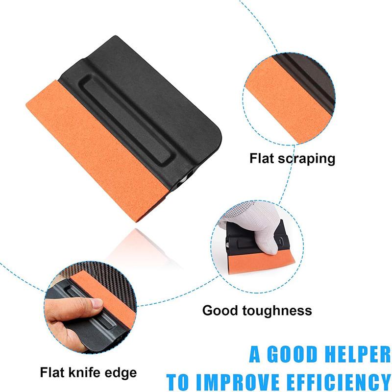 2Pcs Magnetic Vinyl Wrapping Squeegee 4Inch Suede Felt Edge Tint Squeegee Car Window Film Scraper Decal Applicator for Stickers