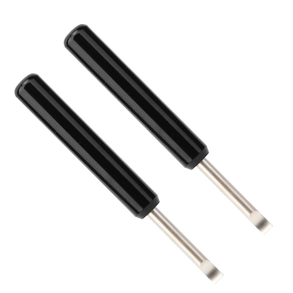 2PCs Watch Repair Kit Battery Remover Silver Pry Hand Tool Black Long Handle Aluminum Steel