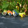 4 Stück Vogelornamente, Wasserdichte und Sonnenschutz-Vogelfiguren aus Harz, Skulptur mit Simulationsstruktur für Balkon Blumentöpfe Innenhof