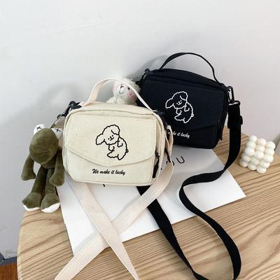 Voyage nouvelle mode étudiant mignon chien bandoulière toile sac à bandoulière sac de messager femmes filles sac à main