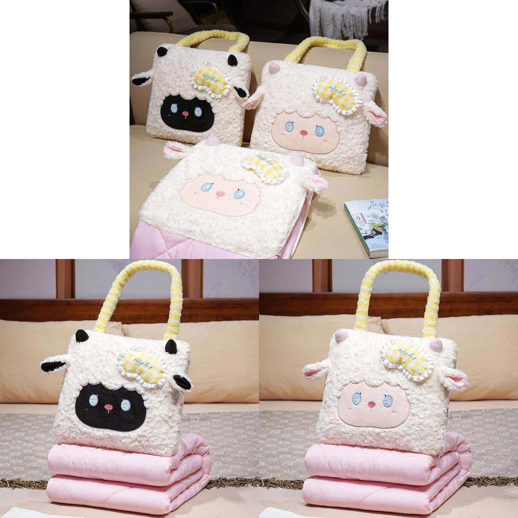 Mellow Sheep Plush Cushion With Handles For Lounge Bed Sofa And Office Nap