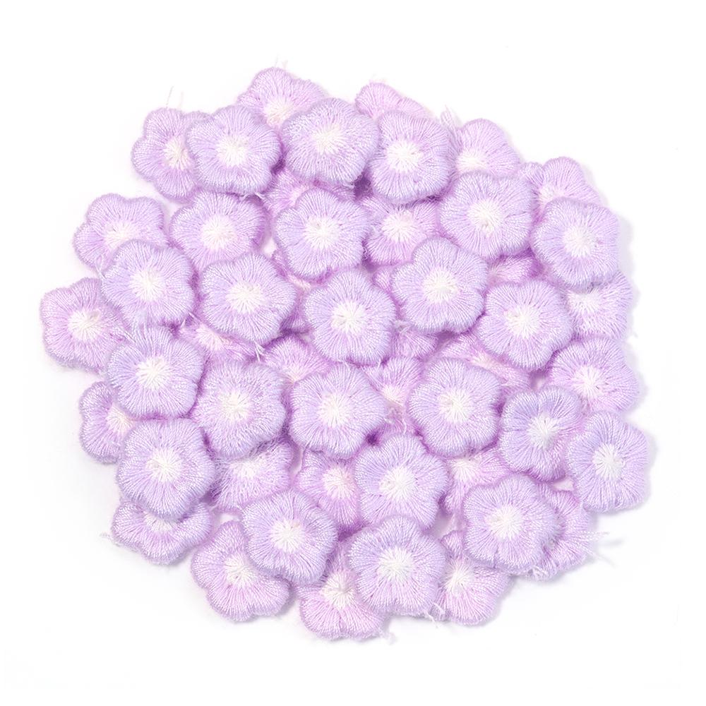 50 Stück/Los Mini Handgemachte Gestickte Blumenflicken Bunte Pflaumenblüten Applikation DIY Kleidung Kopfbedeckung Dekor Nähzubehör