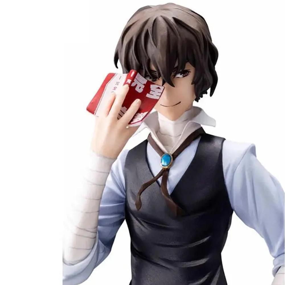 BSD Anime Figur Dazai Osamu Austauschbare Actionfiguren Dazai Osamu Figur Puppe PVC Jungenmodell Spielzeug Sammlung Statue Geschenk 26cm