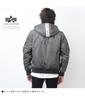 Alpha Industries Patched Hooded Rib Men's Jacket, TA1674, RP.GRAY