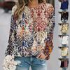 2025 Plus Size Autumn and Winter New Fashion Round Neck Long Sleeve Printed Elegant Casual Loose Hoodie