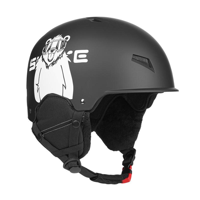 

Adult Ski Helmets Men Women Single Boards Double Lightweight Indoor Outdoor Protection M size 55-58cm чёрный