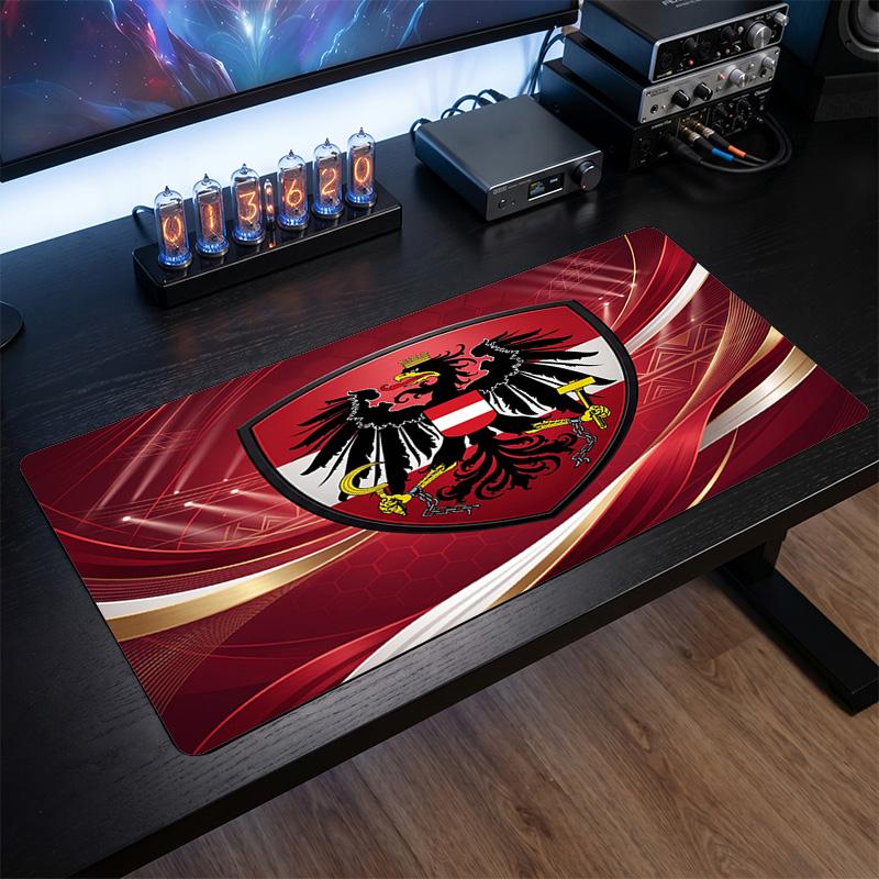 Austria Football Crest Mouse Pad, Extended Non Slip Rubber Desk Mat for Gaming Office Laptop Fan Gift