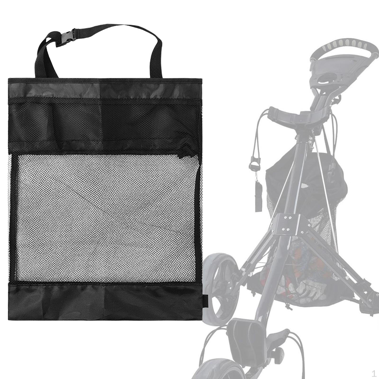 

Golf Push Cart Storage Bag,Mesh Organizer,Umbrella Shoes Holder Net Mesh Basket for Outside Sporting