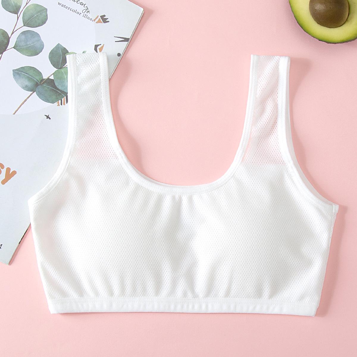 

Girls Seamless Developmental Bandeau Bra - Anti-Bumpy Strappy Vest for Junior High Students. 75A, 55-70 jin