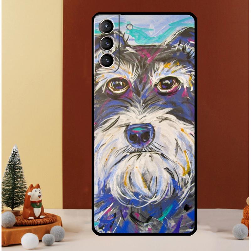 Lovely Dogs Schnauzer Case For Samsung Galaxy S25 S26 Ultra S21 S22 S20 S23 S24 Ultra S10 Plus S25 FE Cover Funda