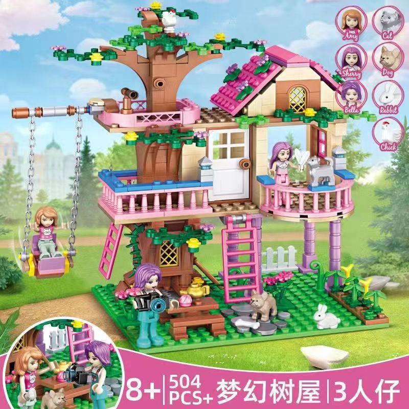 Anime Frozen Princess Ice Castle Set Building Blocks Model Brick Mini Figure Kid Girl Gifts Toy Garden Compatible With