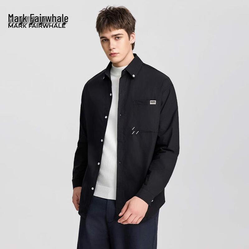 Mark Fairwhale Men s Solid Long Sleeve Cotton Shirt XXL