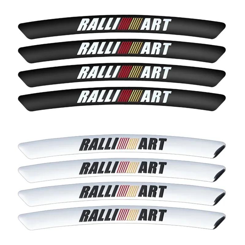 Car Wheel Side Rims Emblem Stickers for Mitsubishi Lancer ASX L200 Colt Pajero Outlander Mirage Eclipse Exterior Decoration QC3