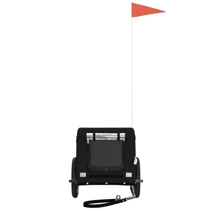 VidaXL Remorque de vélo pour animaux de compagnie noir 93996