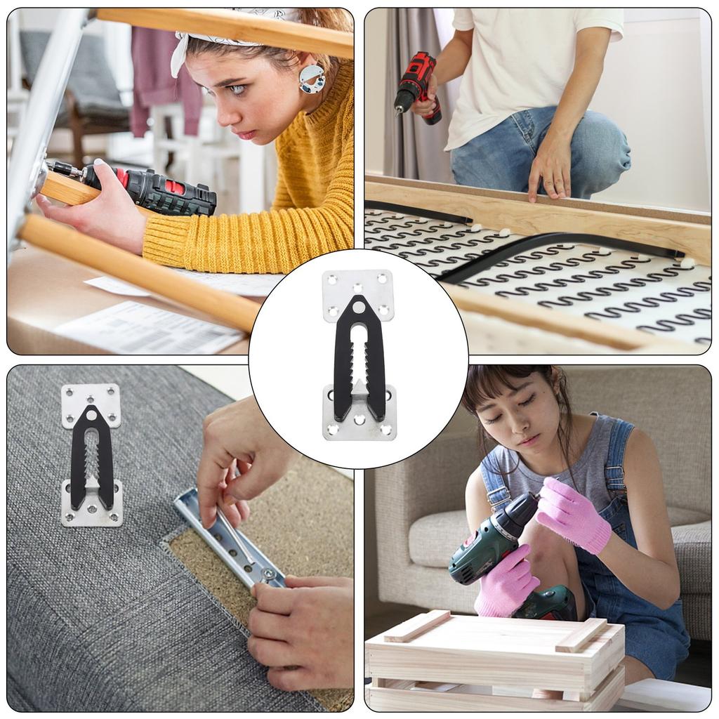 4 Stück Möbelverbindungs-Schnappverschluss Robuster Ecksofa-Verbinder Verstellbare Sofa-Krokodilklemmen Zubehör Ecksofa-Verbinder